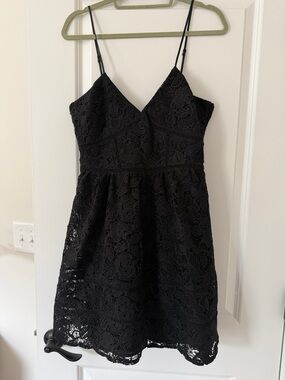 BB Dakota Black Lace Spaghetti Strap Dress